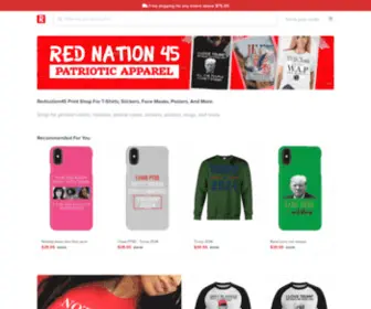 Rednation45.com(Rednation45 Print shop for T) Screenshot