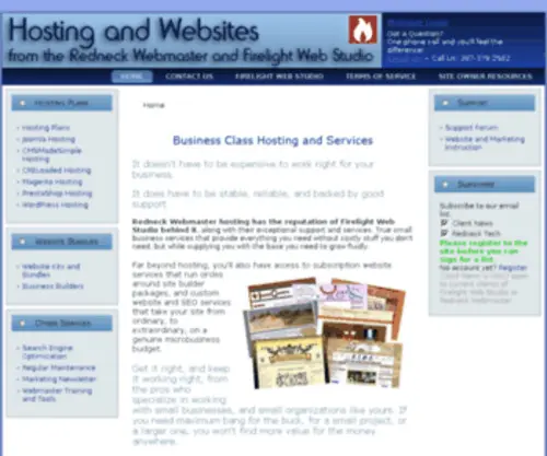 Redneckwebmaster.com(Hosting and Website Service) Screenshot