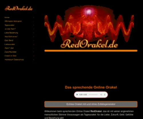 Redorakel.de(Sprechendes Online Orakel Redorakel) Screenshot