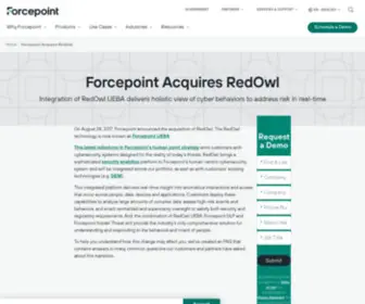 Redowl.com(Forcepoint Acquires RedOwl) Screenshot