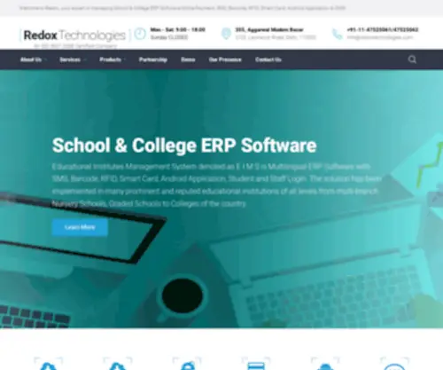 Redoxtechnologies.com(ERP Software development Company for University) Screenshot