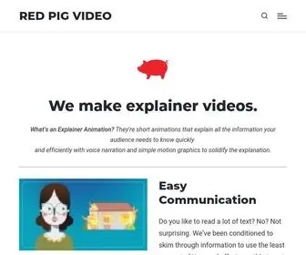 RedpigVideo.com(Explainer Video Content Marketing Animation Studio) Screenshot