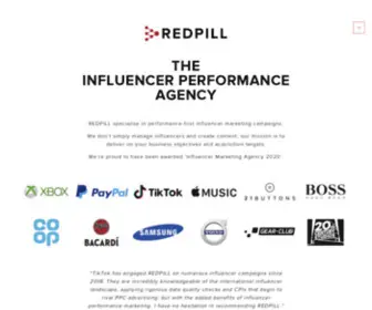 Redpill.co(The leading influencer performance marketing agency. Our mission) Screenshot