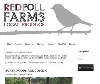 Redpollfarms.com(Your Site Name) Screenshot