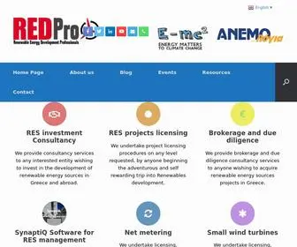 Redpro.gr(We build from relationships to renewable energy units) Screenshot