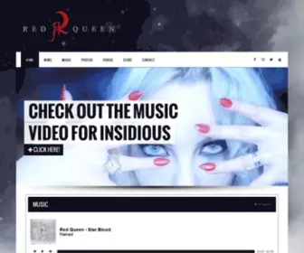 Redqueenband.com(The Official Red Queen Website) Screenshot