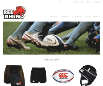 Redrhinosports.com(Create an Ecommerce Website and Sell Online) Screenshot