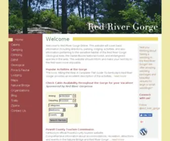 Redrivergorge.com(Red River Gorge) Screenshot