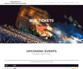 Redrocksonline.com.co(Red RocksConcerts and Events) Screenshot