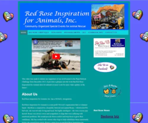 Redroseinspiration.org(Arts and Craft to Help Shelter Animals) Screenshot