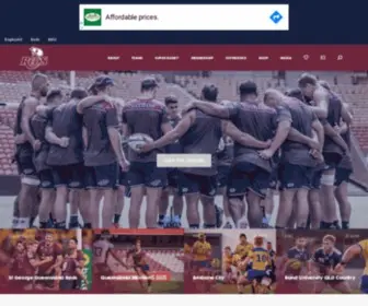 Redsrugby.com.au(Official Website of Queensland Reds Rugby) Screenshot