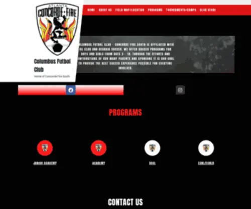 Redstarsoccer.org(Columbus Futbol Club Red Star) Screenshot