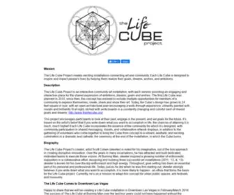 Redtie.com(The Life Cube Project creates exciting installations connecting art and community. Each Life Cube) Screenshot