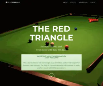 Redtriangle.com.au(The Red Triangle Snooker Rooms) Screenshot