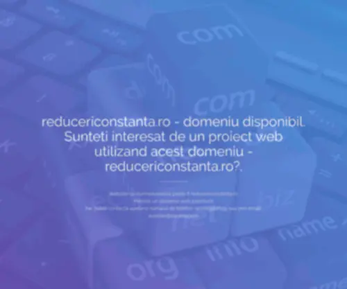 Reducericonstanta.ro(Domeniu web premium disponibil) Screenshot
