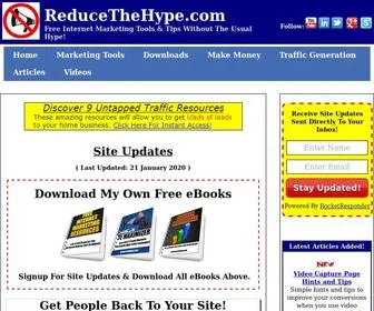Reducethehype.com(Reduce The Hype) Screenshot