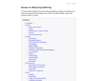 Reducing-Suffering.org(Essays on Reducing Suffering) Screenshot