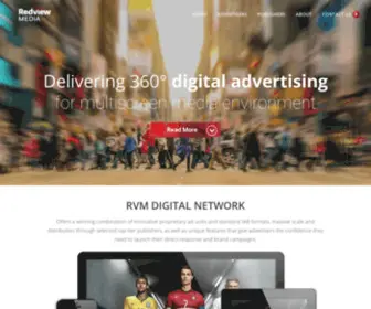 Redviewmedia.com(RedView Media. 360° digital advertising for multiscreen media environment) Screenshot