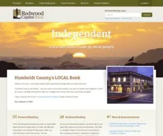 Redwoodcapitalbank.com(Humboldt County's LOCAL Bank) Screenshot