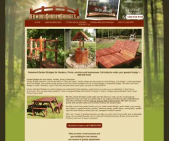 Redwoodgardenbridges.net(Redwood Garden Bridges built for Golf courses) Screenshot