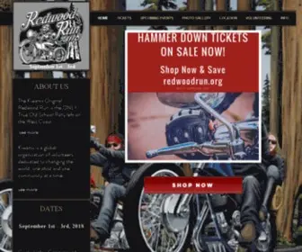 Redwoodrun.org(Biker Rally) Screenshot