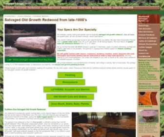 Redwoodsalvagesales.com(Old Growth Redwood Lumber) Screenshot