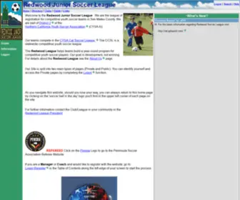 Redwoodsoccer.org(Redwood Junior Soccer League) Screenshot