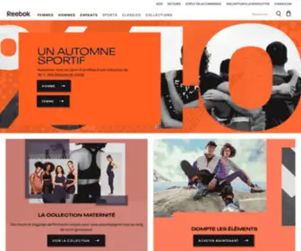 Reebok.be(Reebok Shop Officiel) Screenshot