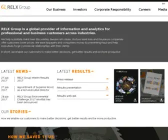 Reedelsevier.com(RELX is a global provider of information) Screenshot