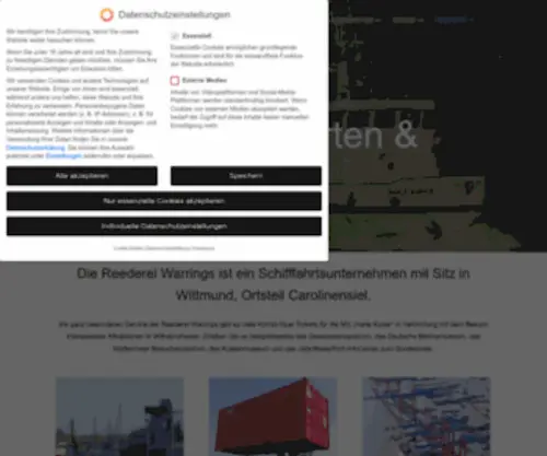 Reederei-Warrings.de(Reederei Warrings GmbH) Screenshot