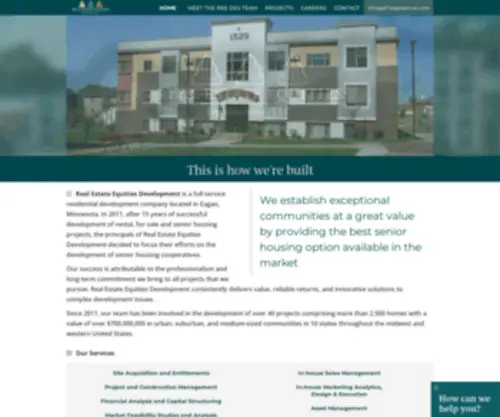 Reedevelopment.com(Real Estate Equities Development) Screenshot