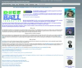 Reefball.com(Reef Ball Foundation Designed Artificial Reefs) Screenshot