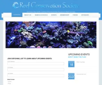 Reefconservationsociety.org(Reef Conservation Society) Screenshot