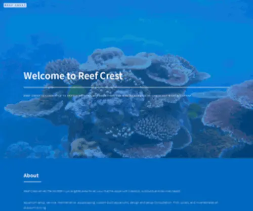 Reefcrest.com(Vendita coralli) Screenshot