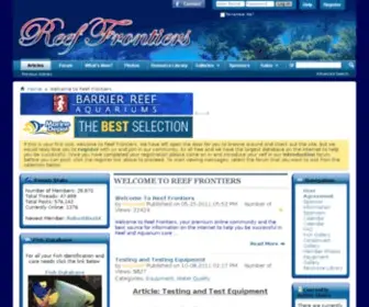 Reeffrontiers.com(Reef Aquarium & Tank Building Forum) Screenshot