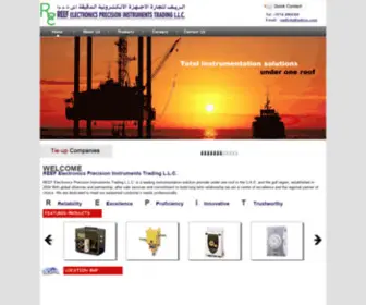 Reeftrdg.com(REEF Electronics Precision Instruments Trading L.L.C) Screenshot