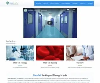 Reelabs.com(Stem Cell Banking & Therapy in India) Screenshot