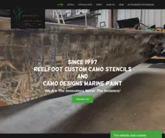 Reelfootcustomcamo.com(Camouflage stencils) Screenshot