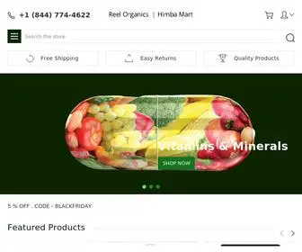 Reelorganics.com(Organic Hair and Skin Care) Screenshot