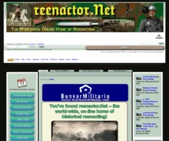 Reenactor.net(The online home of reenacting and Living History) Screenshot