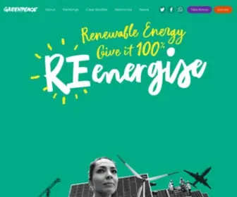 Reenergise.org(REenergise from Greenpeace) Screenshot