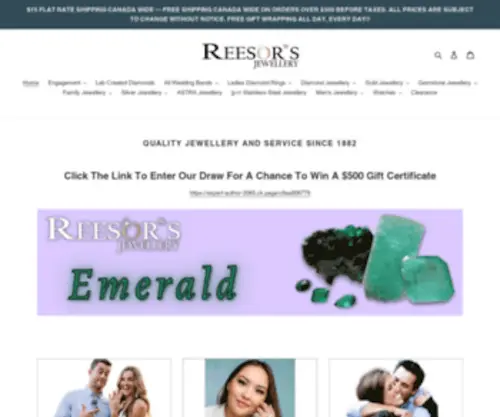 Reesors.com(Reesor's Jewellery quality jewellery and service since 1882) Screenshot