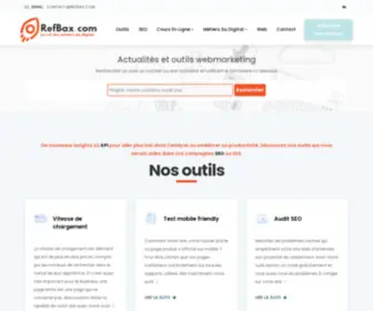 Refbax.com(Outils gratuits pour le SEO & Webmarketing) Screenshot