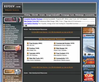 Refdev.com(Web Development Resources) Screenshot