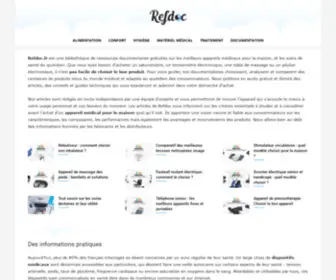 Refdoc.fr(≡ → Dispositifs Médicaux pour la Maison) Screenshot