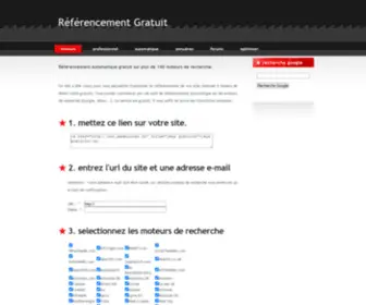 Referencement-Moteurs-Gratuit.com(Référencement) Screenshot