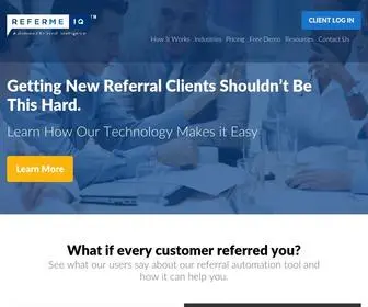 Refermeiq.com(Referral Marketing Software) Screenshot