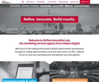 Refineinnovationlab.com(Infopro Ignite) Screenshot