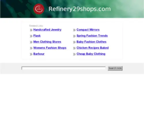 Refinery29Shops.com(The Leading Refinery Shop Site on the Net) Screenshot