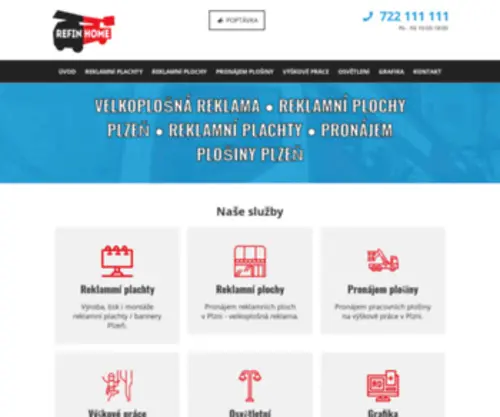 Refinhome.cz(Reklamní plachty) Screenshot